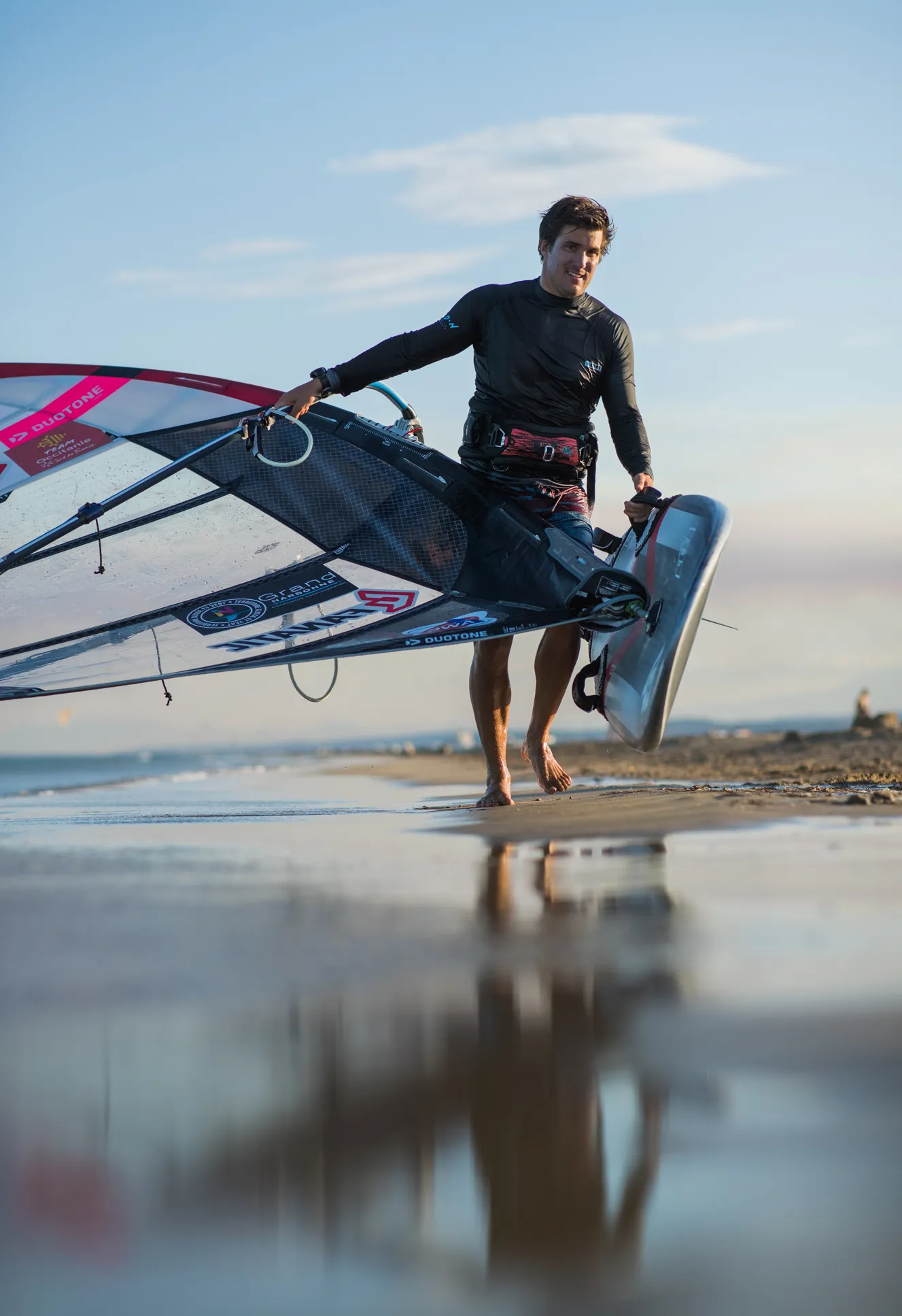 Pierre Mortefon windsurfing