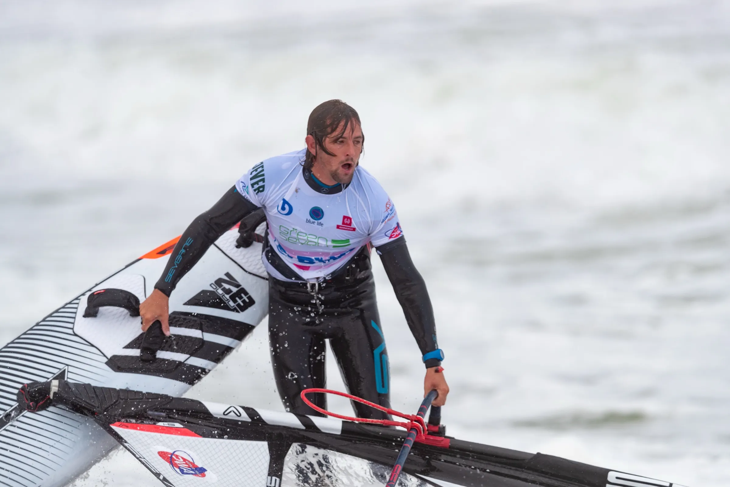 Dieter Van der Eyken beim Windsurfen