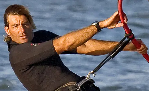 Close-up of Antoine Albeau while sailing
