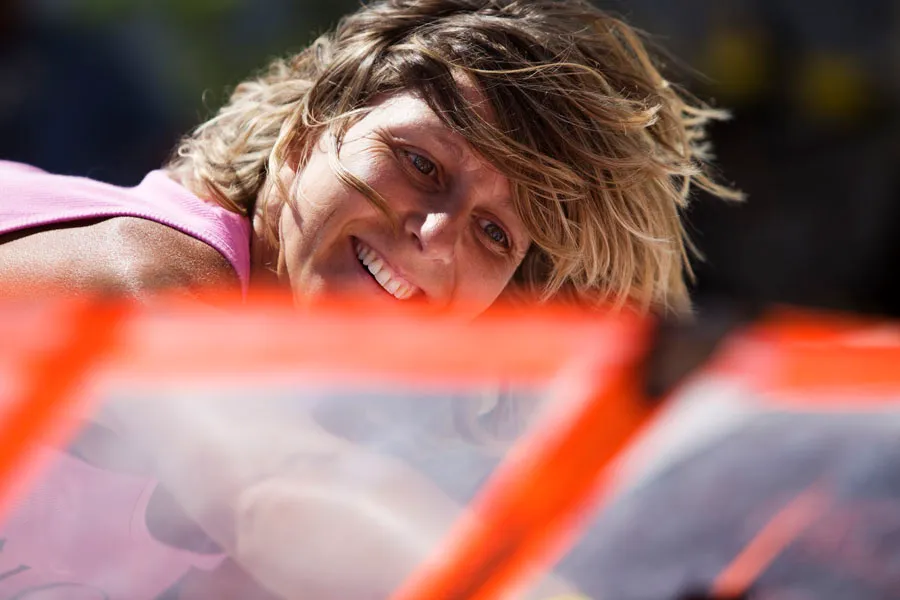 Valérie Arrighetti in windsurf